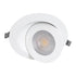 GloboStar® LEXIS JOINT 60989 Χωνευτό LED Κινούμενο Spot Downlight 12W 1140lm 45° AC 220-240V IP44 Φ15.8cm x Υ4.1cm - Στρόγγυλο - Λευκό - Θερμό Λευκό 2700K - Bridgelux Chip - TÜV Certified Driver - 5 Years Warranty - ledmania.gr