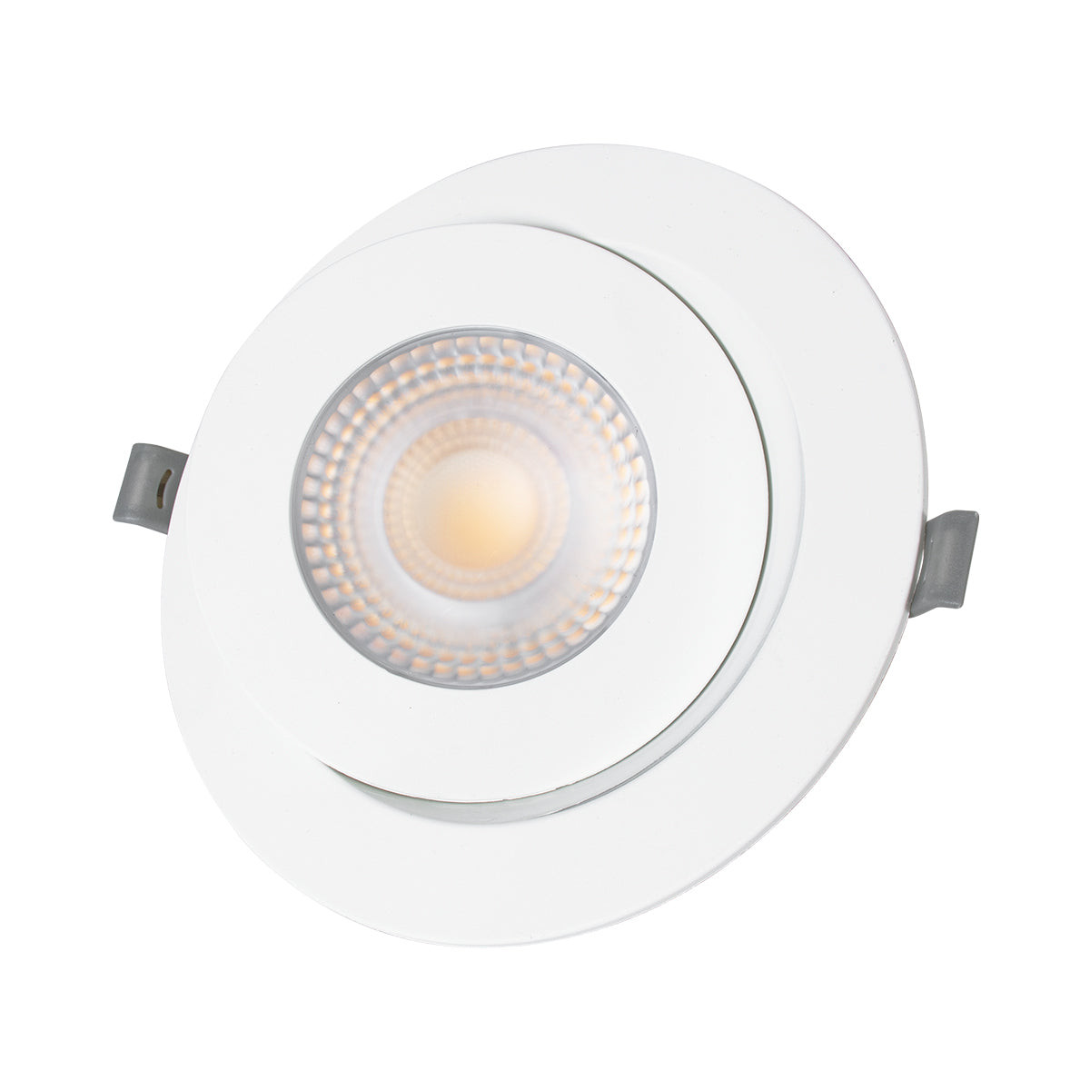 GloboStar® LEXIS JOINT 60989 Χωνευτό LED Κινούμενο Spot Downlight 12W 1140lm 45° AC 220-240V IP44 Φ15.8cm x Υ4.1cm - Στρόγγυλο - Λευκό - Θερμό Λευκό 2700K - Bridgelux Chip - TÜV Certified Driver - 5 Years Warranty - ledmania.gr