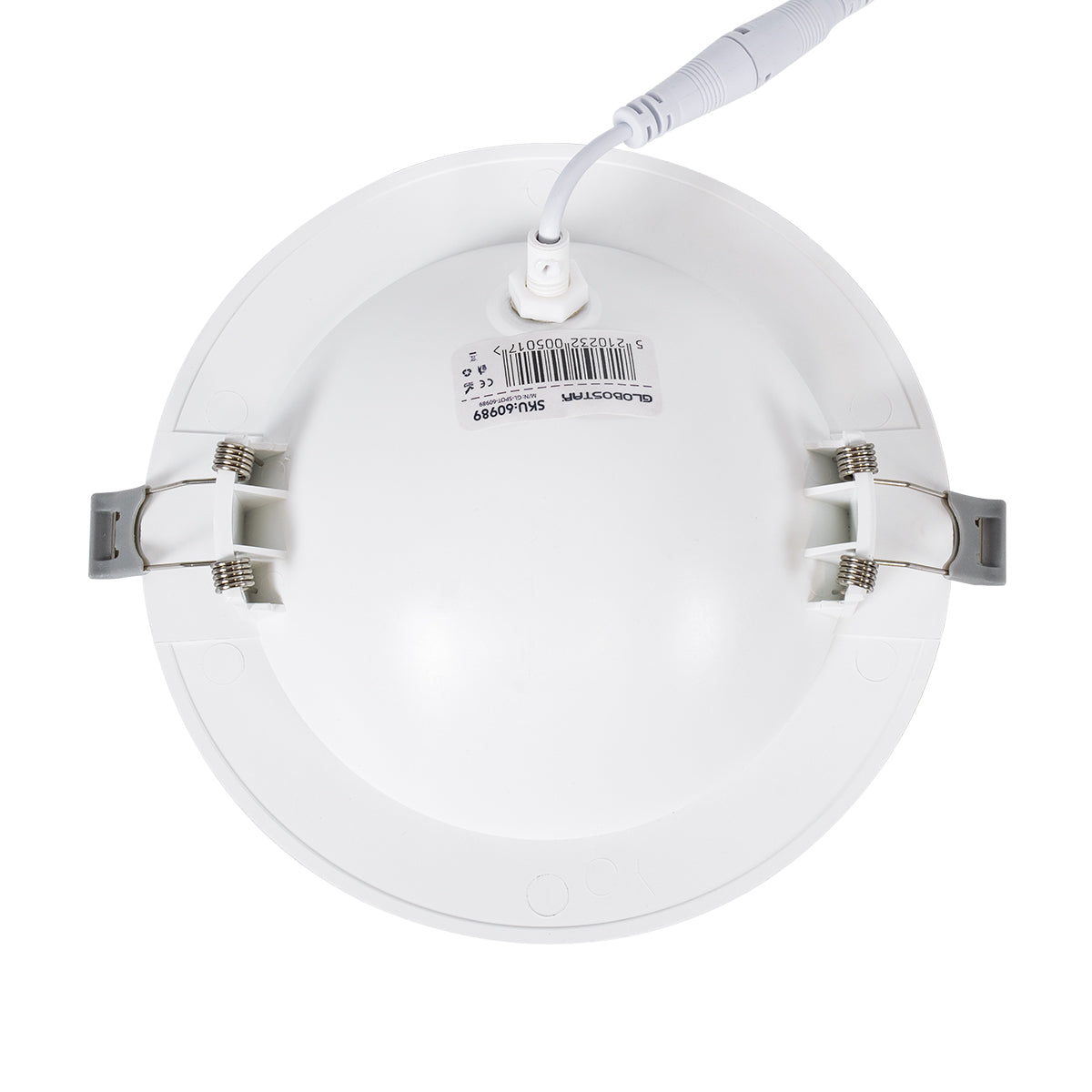 GloboStar® LEXIS JOINT 60989 Χωνευτό LED Κινούμενο Spot Downlight 12W 1140lm 45° AC 220-240V IP44 Φ15.8cm x Υ4.1cm - Στρόγγυλο - Λευκό - Θερμό Λευκό 2700K - Bridgelux Chip - TÜV Certified Driver - 5 Years Warranty - ledmania.gr