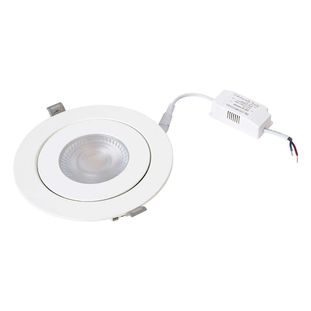 GloboStar® LEXIS JOINT 60989 Χωνευτό LED Κινούμενο Spot Downlight 12W 1140lm 45° AC 220-240V IP44 Φ15.8cm x Υ4.1cm - Στρόγγυλο - Λευκό - Θερμό Λευκό 2700K - Bridgelux Chip - TÜV Certified Driver - 5 Years Warranty - ledmania.gr