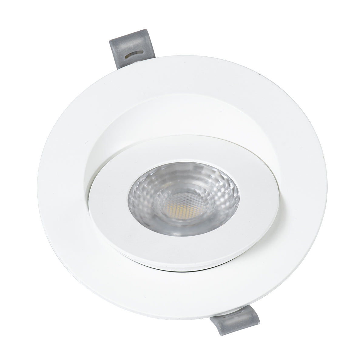 GloboStar® LEXIS JOINT 60990 Χωνευτό LED Κινούμενο Spot Downlight 7W 680lm 45° AC 220-240V IP44 Φ12cm x Υ3.1cm - Στρόγγυλο - Λευκό - Φυσικό Λευκό 4500K - Bridgelux Chip - TÜV Certified Driver - 5 Years Warranty - ledmania.gr