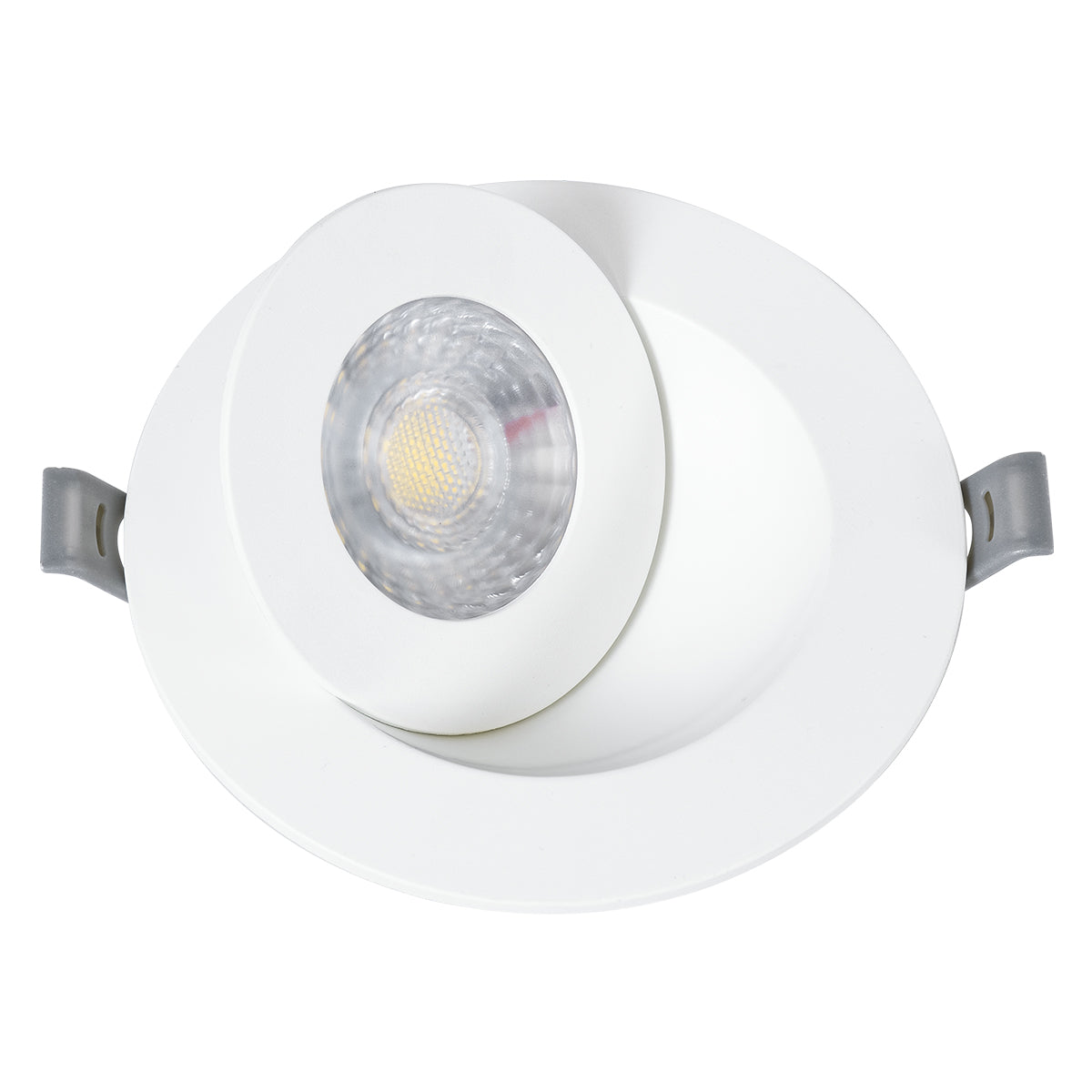 GloboStar® LEXIS JOINT 60990 Χωνευτό LED Κινούμενο Spot Downlight 7W 680lm 45° AC 220-240V IP44 Φ12cm x Υ3.1cm - Στρόγγυλο - Λευκό - Φυσικό Λευκό 4500K - Bridgelux Chip - TÜV Certified Driver - 5 Years Warranty - ledmania.gr