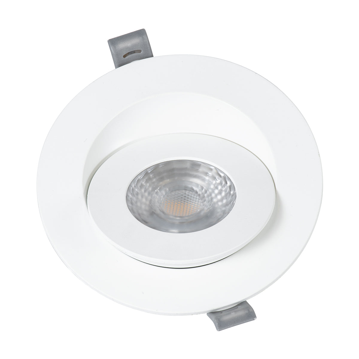 GloboStar® LEXIS JOINT 60991 Χωνευτό LED Κινούμενο Spot Downlight 7W 660lm 45° AC 220-240V IP44 Φ12cm x Υ3.1cm - Στρόγγυλο - Λευκό - Θερμό Λευκό 2700K - Bridgelux Chip - TÜV Certified Driver - 5 Years Warranty - ledmania.gr