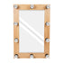 GloboStar® MAKEUP MIRROR-60x90-1 Μοντέρνος Καθρέπτης Μακιγιάζ με Πλαίσιο Φυσικού Ξύλου με Διακόπτη On/Off 10 x E27 AC220-240V - Μ60 x Π7 x Υ90cm - Μπεζ Δρυς - ledmania.gr