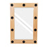 GloboStar® MAKEUP MIRROR-60x90-1 Μοντέρνος Καθρέπτης Μακιγιάζ με Πλαίσιο Φυσικού Ξύλου με Διακόπτη On/Off 10 x E27 AC220-240V - Μ60 x Π7 x Υ90cm - Μπεζ Δρυς - ledmania.gr