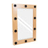 GloboStar® MAKEUP MIRROR-60x90-1 Μοντέρνος Καθρέπτης Μακιγιάζ με Πλαίσιο Φυσικού Ξύλου με Διακόπτη On/Off 10 x E27 AC220-240V - Μ60 x Π7 x Υ90cm - Μπεζ Δρυς - ledmania.gr
