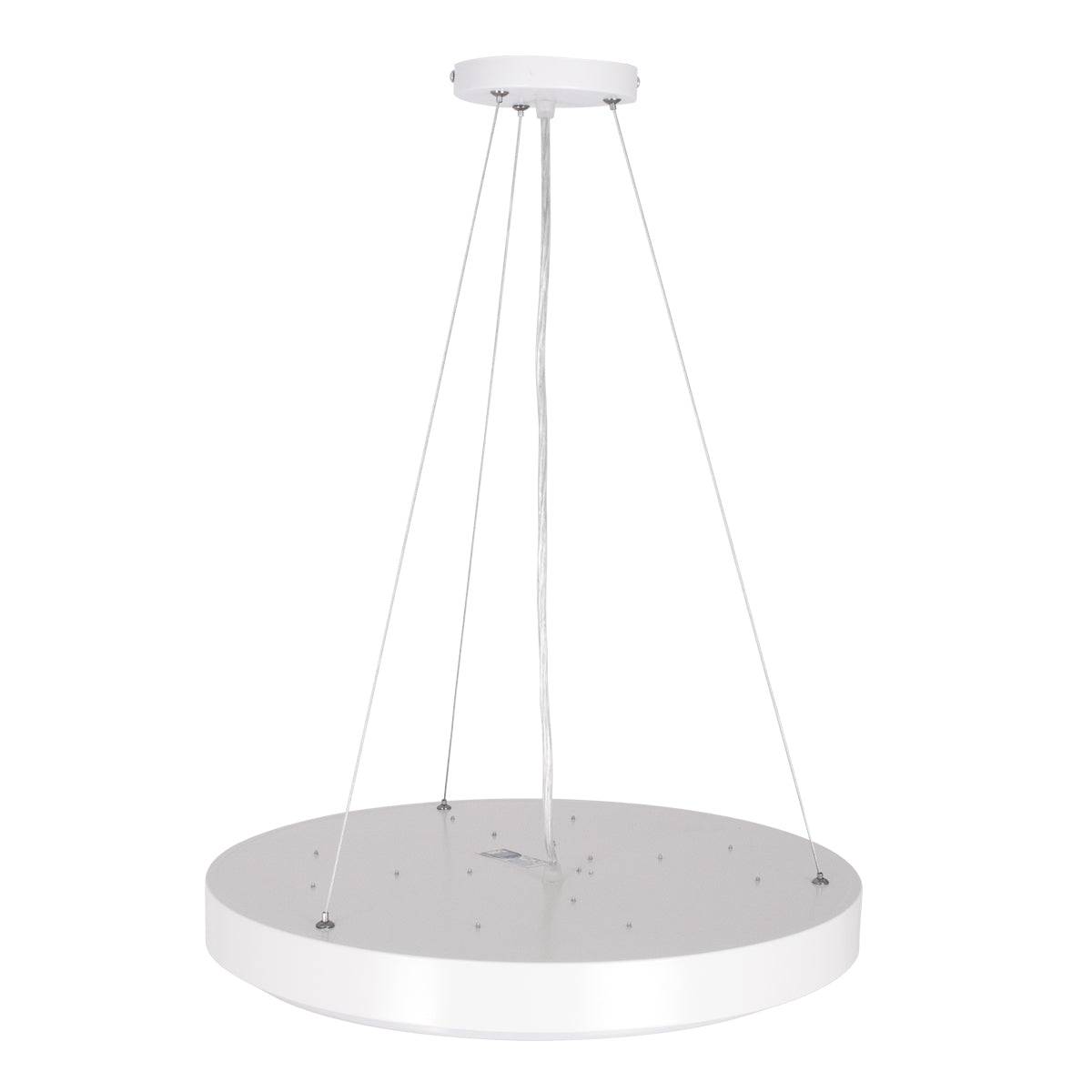 GloboStar® CASPER 61018 Κρεμαστή Πλαφονιέρα Οροφής LED CCT 76W 8372lm 120° AC 220-240V - Εναλλαγή Φωτισμού μέσω Τηλεχειριστηρίου All In One Ψυχρό Λευκό 6000k+Φυσικό Λευκό 4500k+Θερμό Λευκό 2700k Dimmable Φ45cm - Λευκό - 3 Years Warranty - ledmania.gr