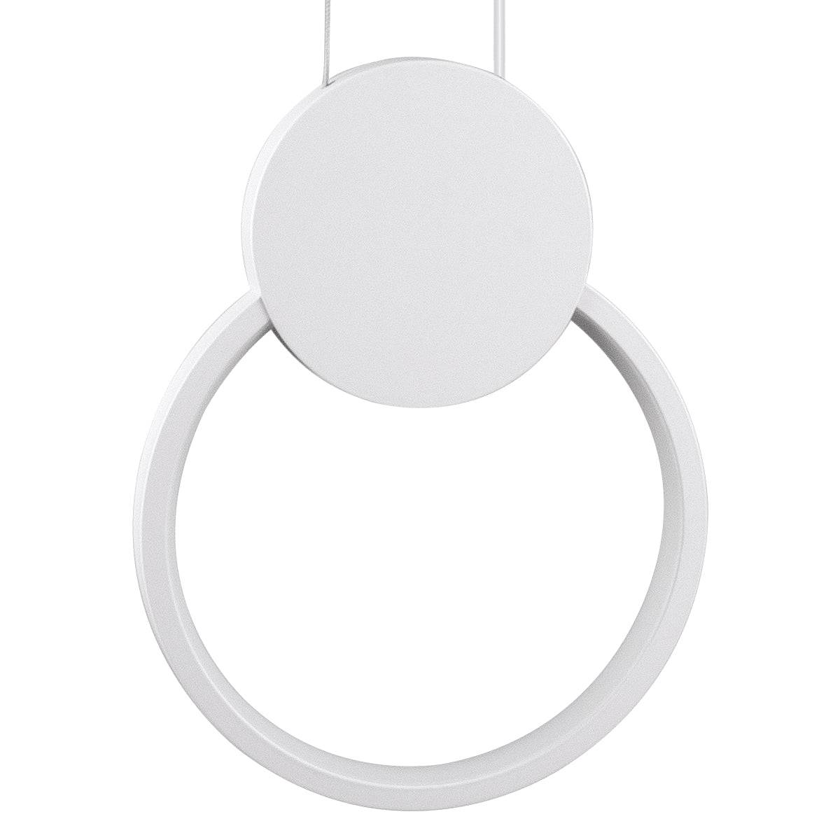 GloboStar® CYCLOS 61074 Κρεμαστό Φωτιστικό Οροφής Design LED CCT 9W 1080lm 300° AC 220-240V - Εναλλαγή Φωτισμού μέσω Διακόπτη On/Off All In One Ψυχρό 6000k+Φυσικό 4500k+Θερμό 2700k Μ21 x Π2.3 x Υ26.5cm - Λευκό - ledmania.gr