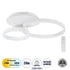 GloboStar® VENOM 61121 Φωτιστικό Οροφής Δαχτυλίδι-Κύκλος LED CCT 67W 8107lm 360° AC 220-240V - Εναλλαγή Φωτισμού μέσω Τηλεχειριστηρίου All In One Ψυχρό 6000k+Φυσικό 4500k+Θερμό 2700k Dimmable Φ25+40cm+BackLight - Λευκό - ledmania.gr