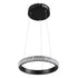 GloboStar® DIAMOND 61126 Κρεμαστό Φωτιστικό Δαχτυλίδι-Κύκλος LED CCT 20W 2356lm 360° AC 220-240V - Εναλλαγή Φωτισμού μέσω Τηλεχειριστηρίου All In One Ψυχρό 6000k+Φυσικό 4500k+Θερμό 2700k Dimmable Φ25cm - Μαύρο - 3 Years Warranty - ledmania.gr