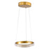 GloboStar® DIAMOND 61127 Κρεμαστό Φωτιστικό Δαχτυλίδι-Κύκλος LED CCT 20W 2356lm 360° AC 220-240V - Εναλλαγή Φωτισμού μέσω Τηλεχειριστηρίου All In One Ψυχρό 6000k+Φυσικό 4500k+Θερμό 2700k Dimmable Φ25cm - Χρυσό Βούρτσας - 3 Years Warranty - ledmania.gr