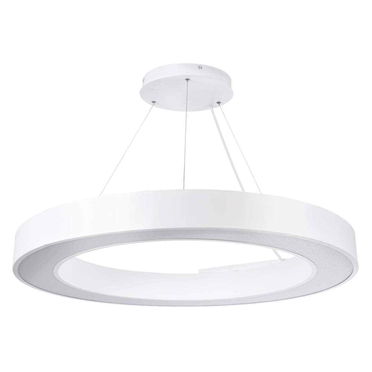 GloboStar® RA 61197 Κρεμαστό Φωτιστικό Δαχτυλίδι-Κύκλος LED CCT 75W 8250lm 120° AC 220-240V - Εναλλαγή Φωτισμού μέσω Τηλεχειριστηρίου All In One Ψυχρό 6000k+Φυσικό 4500k+Θερμό 2700k Dimmable Φ80cm - Λευκό - 3 Years Warranty - ledmania.gr