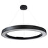 GloboStar® RA 61198 Κρεμαστό Φωτιστικό Δαχτυλίδι-Κύκλος LED CCT 100W 11020lm 120° AC 220-240V - Εναλλαγή Φωτισμού μέσω Τηλεχειριστηρίου All In One Ψυχρό 6000k+Φυσικό 4500k+Θερμό 2700k Dimmable Φ120cm - Μαύρο - 3 Years Warranty - ledmania.gr