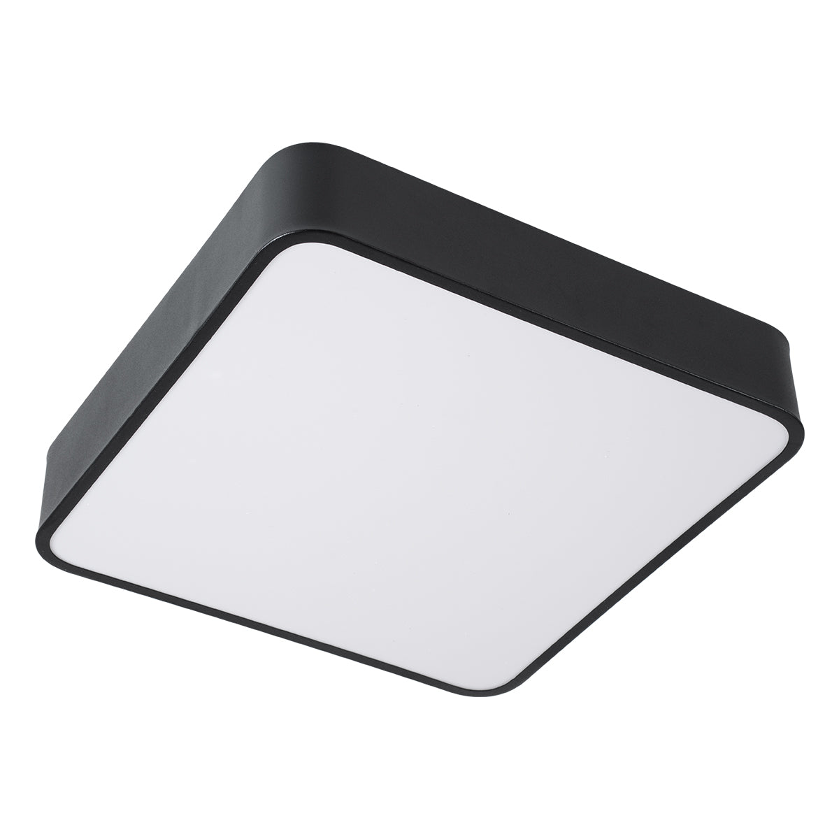 GloboStar® KAMALA 61206-S Πλαφονιέρα Οροφής LED CCT 67W 7370lm 120° AC 220-240V - Εναλλαγή Φωτισμού μέσω Τηλεχειριστηρίου All In One Ψυχρό 6000k+Φυσικό 4500k+Θερμό 2700k Dimmable Μ40 x Π40 x Υ8cm- Μαύρο - 3 Years Warranty - ledmania.gr