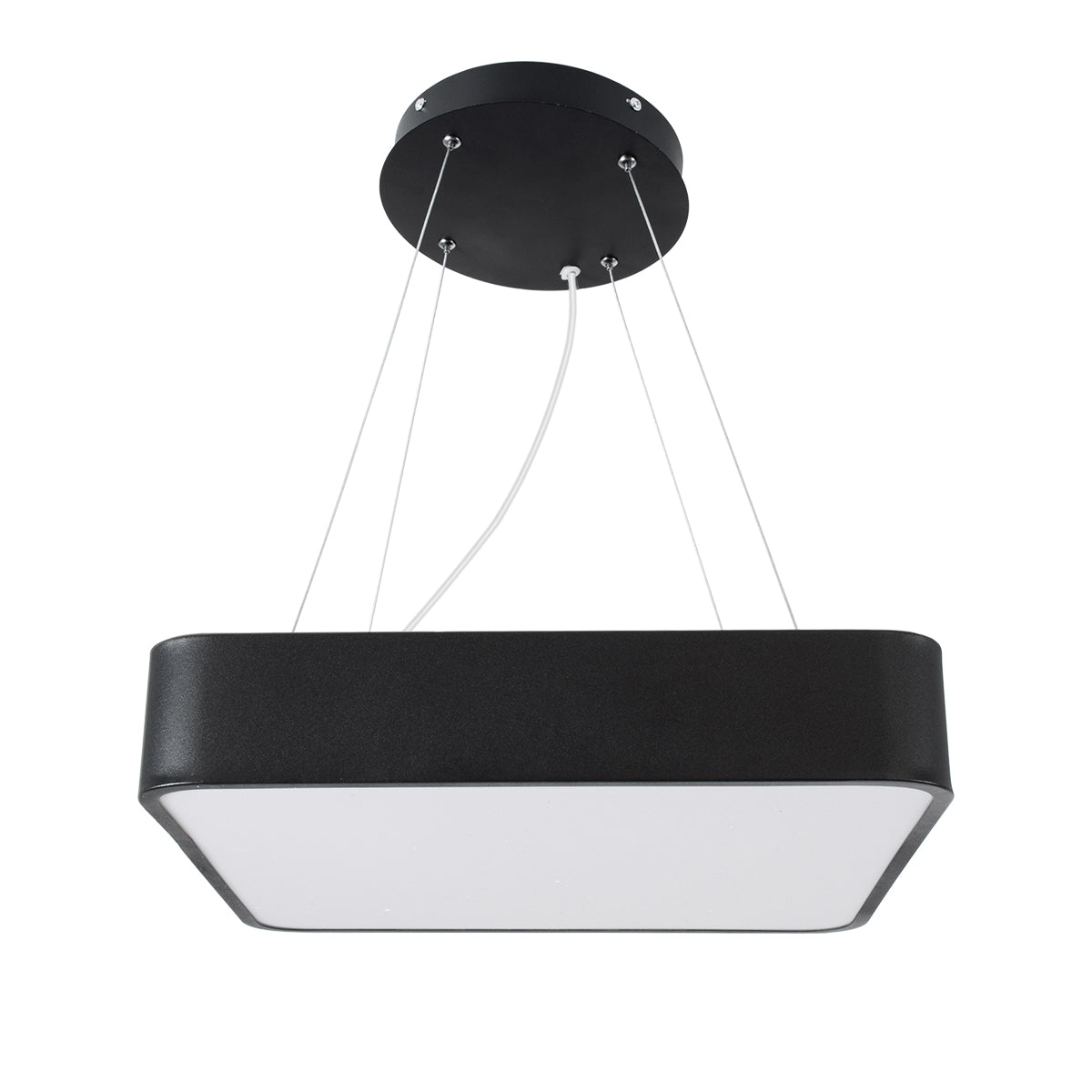 GloboStar® KAMALA 61206-S Πλαφονιέρα Οροφής LED CCT 67W 7370lm 120° AC 220-240V - Εναλλαγή Φωτισμού μέσω Τηλεχειριστηρίου All In One Ψυχρό 6000k+Φυσικό 4500k+Θερμό 2700k Dimmable Μ40 x Π40 x Υ8cm- Μαύρο - 3 Years Warranty - ledmania.gr