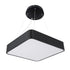 GloboStar® KAMALA 61206-P Κρεμαστή Πλαφονιέρα Οροφής LED CCT 67W 7370lm 120° AC 220-240V - Εναλλαγή Φωτισμού μέσω Τηλεχειριστηρίου All In One Ψυχρό 6000k+Φυσικό 4500k+Θερμό 2700k Dimmable Μ40 x Π40 x Υ8cm- Μαύρο - 3 Years Warranty - ledmania.gr