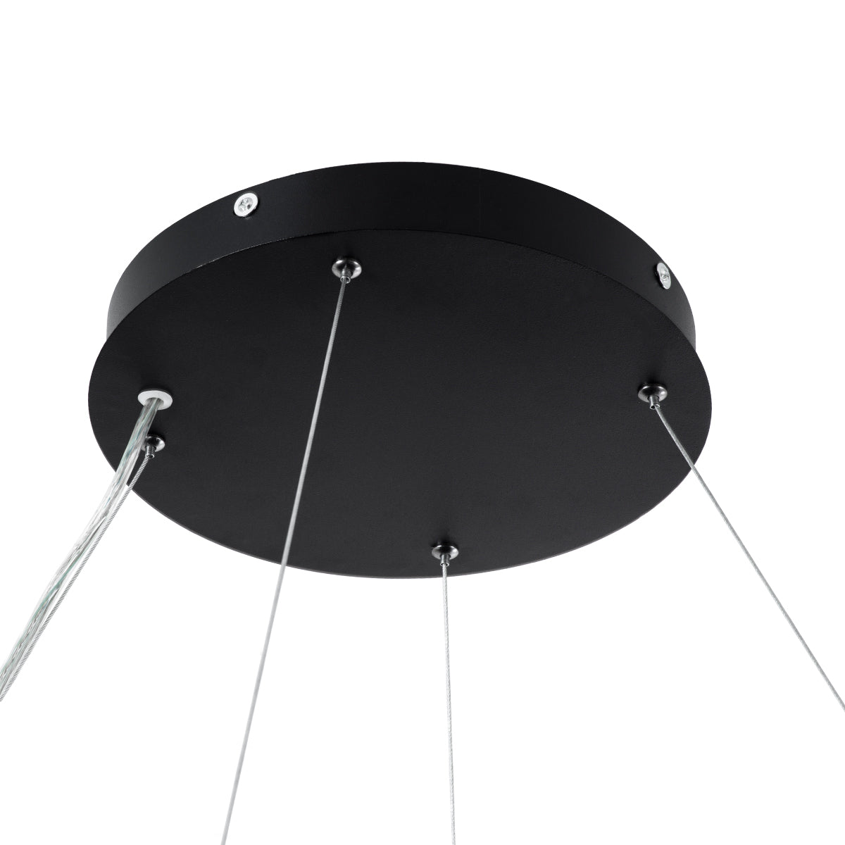GloboStar® KAMALA 61210-P Κρεμαστή Πλαφονιέρα Οροφής LED CCT 100W 11020lm 120° AC 220-240V - Εναλλαγή Φωτισμού μέσω Τηλεχειριστηρίου All In One Ψυχρό 6000k+Φυσικό 4500k+Θερμό 2700k Dimmable Μ80 x Π80 x Υ8cm- Μαύρο - 3 Years Warranty - ledmania.gr