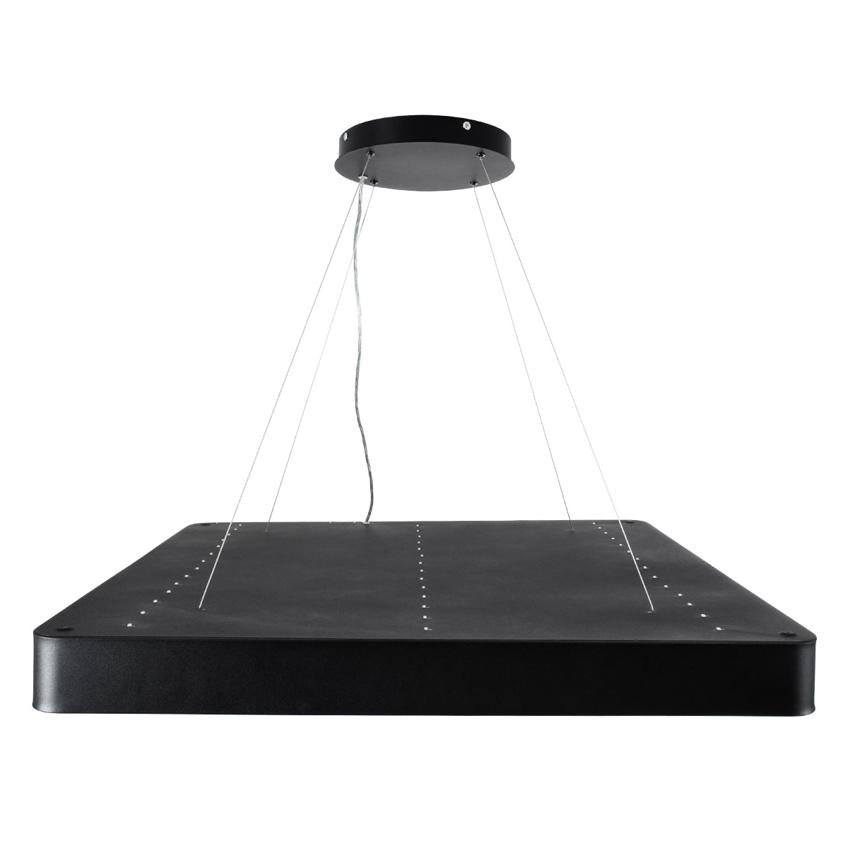 GloboStar® KAMALA 61210-S Πλαφονιέρα Οροφής LED CCT 100W 11020lm 120° AC 220-240V - Εναλλαγή Φωτισμού μέσω Τηλεχειριστηρίου All In One Ψυχρό 6000k+Φυσικό 4500k+Θερμό 2700k Dimmable Μ80 x Π80 x Υ8cm- Μαύρο - 3 Years Warranty - ledmania.gr
