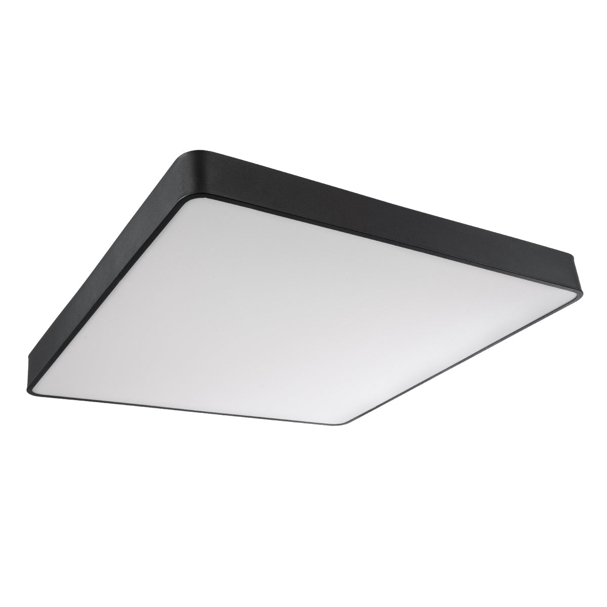 GloboStar® KAMALA 61210-S Πλαφονιέρα Οροφής LED CCT 100W 11020lm 120° AC 220-240V - Εναλλαγή Φωτισμού μέσω Τηλεχειριστηρίου All In One Ψυχρό 6000k+Φυσικό 4500k+Θερμό 2700k Dimmable Μ80 x Π80 x Υ8cm- Μαύρο - 3 Years Warranty - ledmania.gr