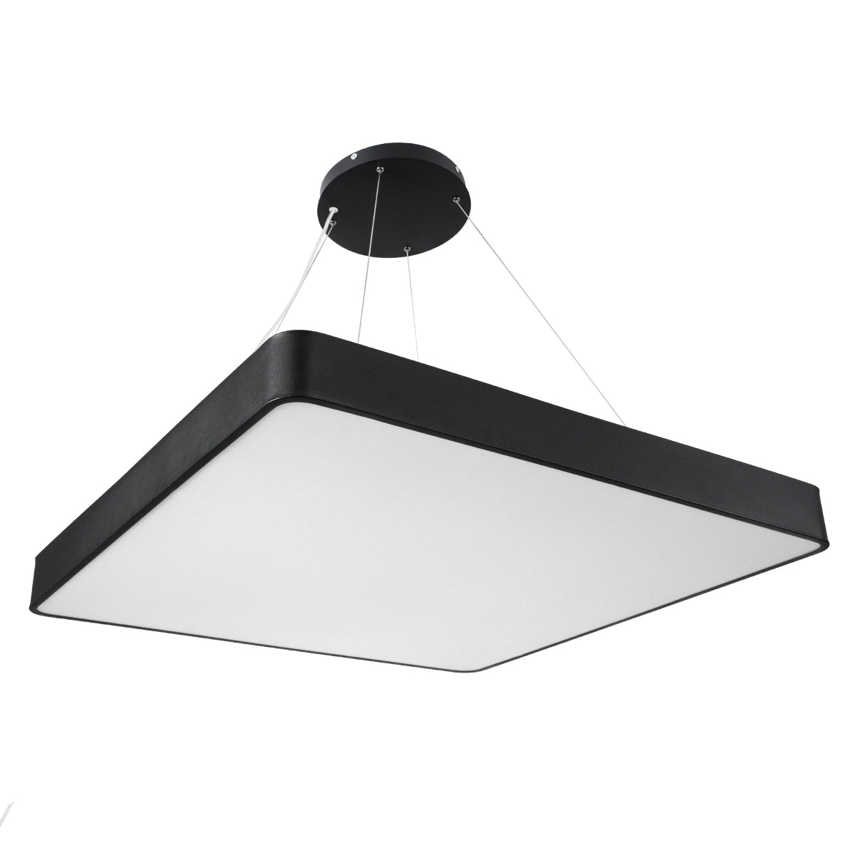 GloboStar® KAMALA 61210-S Πλαφονιέρα Οροφής LED CCT 100W 11020lm 120° AC 220-240V - Εναλλαγή Φωτισμού μέσω Τηλεχειριστηρίου All In One Ψυχρό 6000k+Φυσικό 4500k+Θερμό 2700k Dimmable Μ80 x Π80 x Υ8cm- Μαύρο - 3 Years Warranty - ledmania.gr