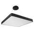 GloboStar® KAMALA 61210-P Κρεμαστή Πλαφονιέρα Οροφής LED CCT 100W 11020lm 120° AC 220-240V - Εναλλαγή Φωτισμού μέσω Τηλεχειριστηρίου All In One Ψυχρό 6000k+Φυσικό 4500k+Θερμό 2700k Dimmable Μ80 x Π80 x Υ8cm- Μαύρο - 3 Years Warranty - ledmania.gr