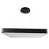 GloboStar® KAMALA 61210-P Κρεμαστή Πλαφονιέρα Οροφής LED CCT 100W 11020lm 120° AC 220-240V - Εναλλαγή Φωτισμού μέσω Τηλεχειριστηρίου All In One Ψυχρό 6000k+Φυσικό 4500k+Θερμό 2700k Dimmable Μ80 x Π80 x Υ8cm- Μαύρο - 3 Years Warranty - ledmania.gr