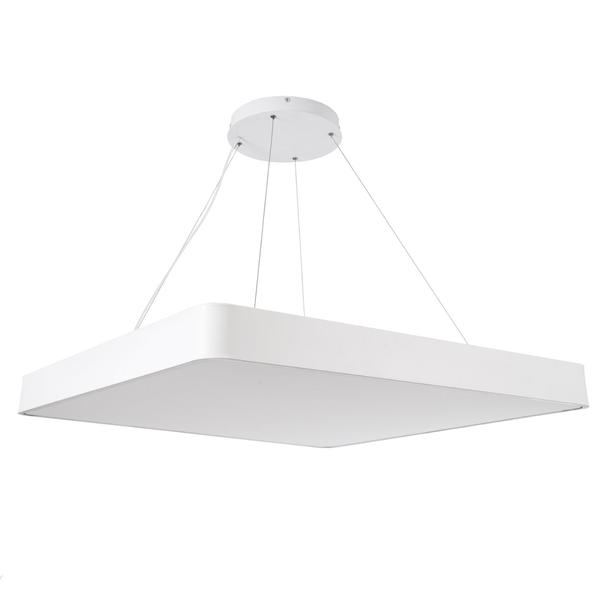 GloboStar® KAMALA 61211-S Πλαφονιέρα Οροφής LED CCT 100W 11020lm 120° AC 220-240V - Εναλλαγή Φωτισμού μέσω Τηλεχειριστηρίου All In One Ψυχρό 6000k+Φυσικό 4500k+Θερμό 2700k Dimmable Μ80 x Π80 x Υ8cm- Λευκό- - 3 Years Warranty - ledmania.gr