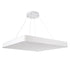 GloboStar® KAMALA 61211-P Κρεμαστή Πλαφονιέρα Οροφής LED CCT 100W 11020lm 120° AC 220-240V - Εναλλαγή Φωτισμού μέσω Τηλεχειριστηρίου All In One Ψυχρό 6000k+Φυσικό 4500k+Θερμό 2700k Dimmable Μ80 x Π80 x Υ8cm- Λευκό- 3 Years Warranty - ledmania.gr