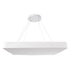 GloboStar® KAMALA 61211-P Κρεμαστή Πλαφονιέρα Οροφής LED CCT 100W 11020lm 120° AC 220-240V - Εναλλαγή Φωτισμού μέσω Τηλεχειριστηρίου All In One Ψυχρό 6000k+Φυσικό 4500k+Θερμό 2700k Dimmable Μ80 x Π80 x Υ8cm- Λευκό- 3 Years Warranty - ledmania.gr