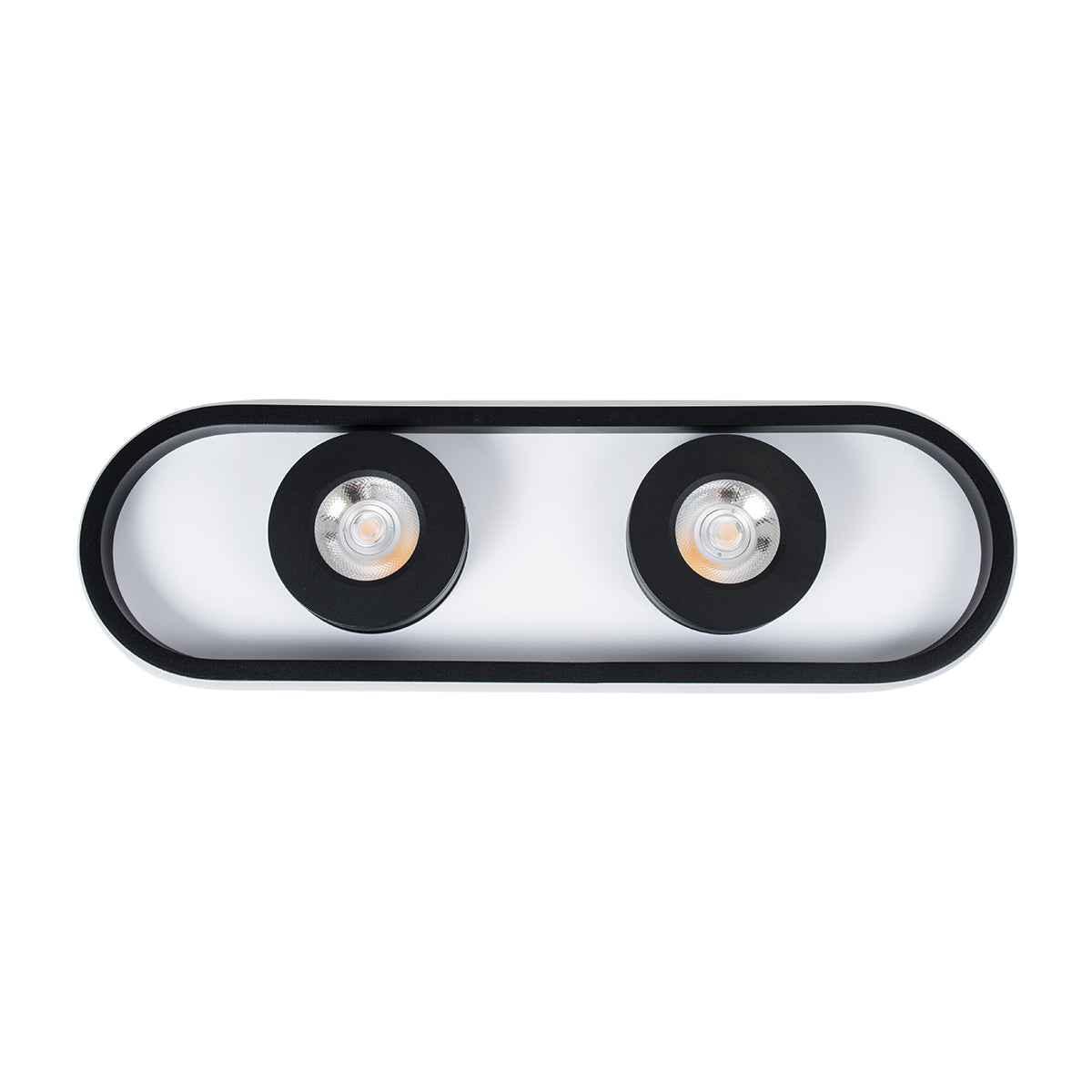 GloboStar® NESPO 61212 Φωτιστικό Οροφής Linear Design LED CCT με Κινούμενα Σποτ LED Spot Downlight 36W 4032lm 360° & 45° AC 220-240V - Εναλλαγή Φωτισμού μέσω Διακόπτη On/Off All In One Ψυχρό 6000k+Φυσικό 4500k+Θερμό 2700k Μ40 x Π13 x Υ6.5cm - Μαύρο - ledmania.gr