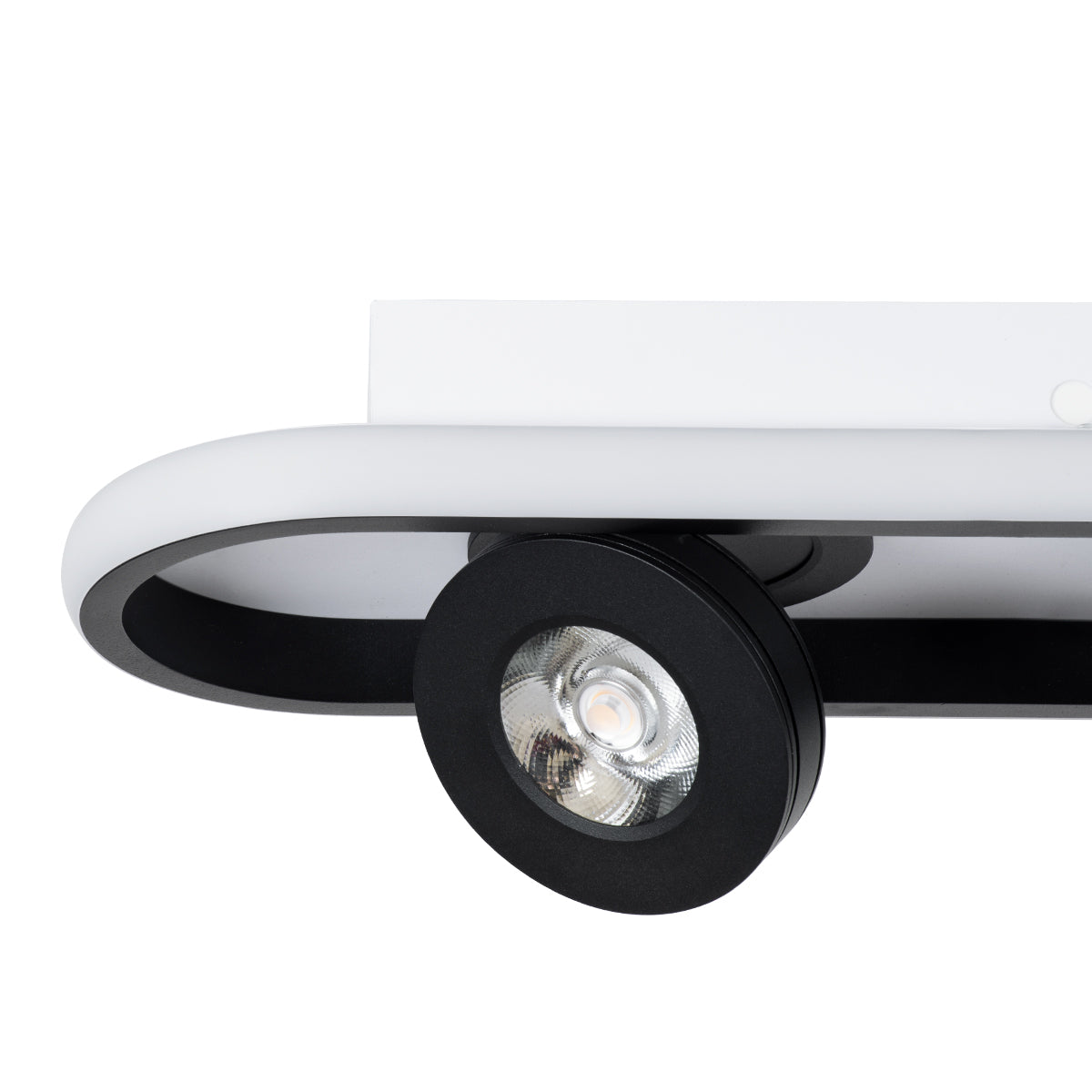 GloboStar® NESPO 61212 Φωτιστικό Οροφής Linear Design LED CCT με Κινούμενα Σποτ LED Spot Downlight 36W 4032lm 360° & 45° AC 220-240V - Εναλλαγή Φωτισμού μέσω Διακόπτη On/Off All In One Ψυχρό 6000k+Φυσικό 4500k+Θερμό 2700k Μ40 x Π13 x Υ6.5cm - Μαύρο - ledmania.gr