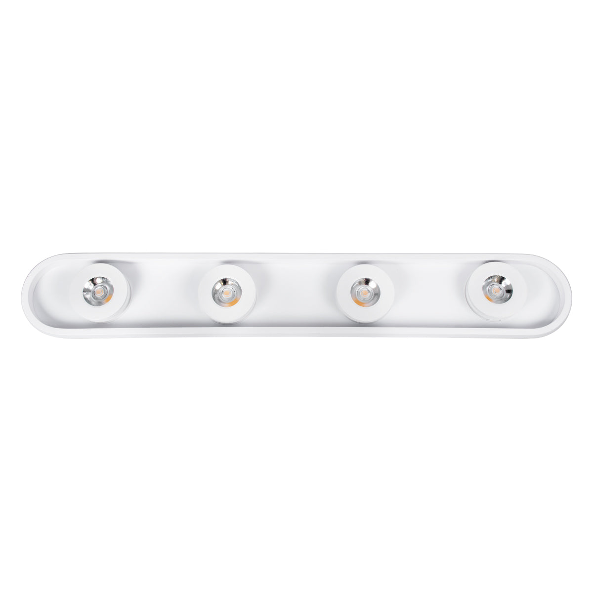 GloboStar® NESPO 61215 Φωτιστικό Οροφής Linear Design LED CCT με Κινούμενα Σποτ LED Spot Downlight 48W 5376lm 360° & 45° AC 220-240V - Εναλλαγή Φωτισμού μέσω Διακόπτη On/Off All In One Ψυχρό 6000k+Φυσικό 4500k+Θερμό 2700k Μ80 x Π13 x Υ6.5cm - Λευκό - ledmania.gr