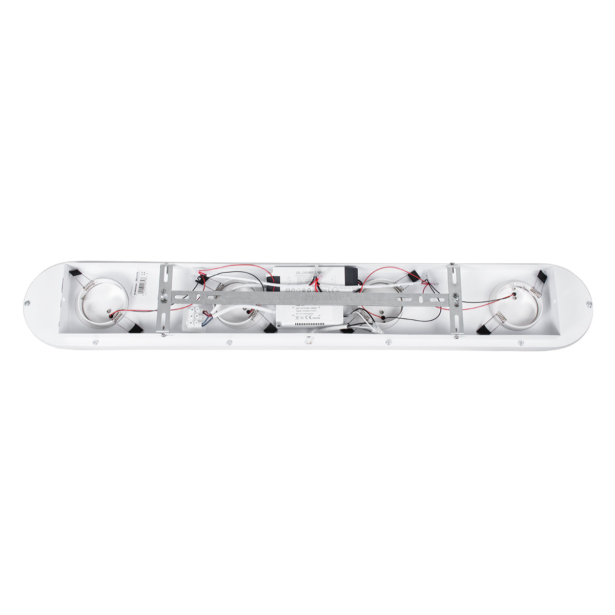 GloboStar® NESPO 61215 Φωτιστικό Οροφής Linear Design LED CCT με Κινούμενα Σποτ LED Spot Downlight 48W 5376lm 360° & 45° AC 220-240V - Εναλλαγή Φωτισμού μέσω Διακόπτη On/Off All In One Ψυχρό 6000k+Φυσικό 4500k+Θερμό 2700k Μ80 x Π13 x Υ6.5cm - Λευκό - ledmania.gr