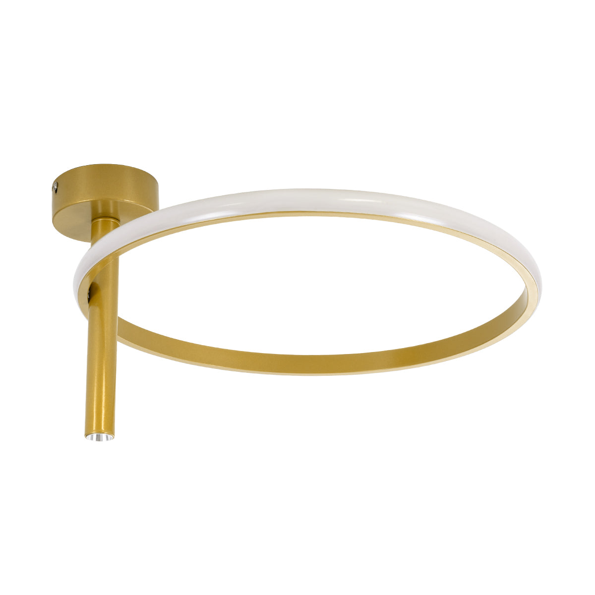 GloboStar® VERONA 61222 Φωτιστικό Οροφής Δαχτυλίδι-Κύκλος LED CCT 24W 2688lm 360° AC 220-240V - Εναλλαγή Φωτισμού μέσω Διακόπτη On/Off All In One Ψυχρό 6000k+Φυσικό 4500k+Θερμό 2700k Φ40 x Υ23cm - Χρυσό - 3 Χρόνια Εγγύηση - ledmania.gr