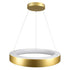 GloboStar® SALEM 61247 Κρεμαστή Πλαφονιέρα Οροφής Δαχτυλίδι-Κύκλος LED CCT 105W 12075lm 120° AC 220-240V - Εναλλαγή Φωτισμού μέσω Τηλεχειριστηρίου All In One Ψυχρό 6000k+Φυσικό 4500k+Θερμό 2700k Dimmable Φ60cm - Χρυσό Σαμπανιζέ - 3 Years Warranty - ledmania.gr