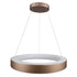 GloboStar® SALEM 61248 Κρεμαστή Πλαφονιέρα Οροφής Δαχτυλίδι-Κύκλος LED CCT 105W 12075lm 120° AC 220-240V - Εναλλαγή Φωτισμού μέσω Τηλεχειριστηρίου All In One Ψυχρό 6000k+Φυσικό 4500k+Θερμό 2700k Dimmable Φ60cm - Καφέ Χάλκινο - 3 Years Warranty - ledmania.gr