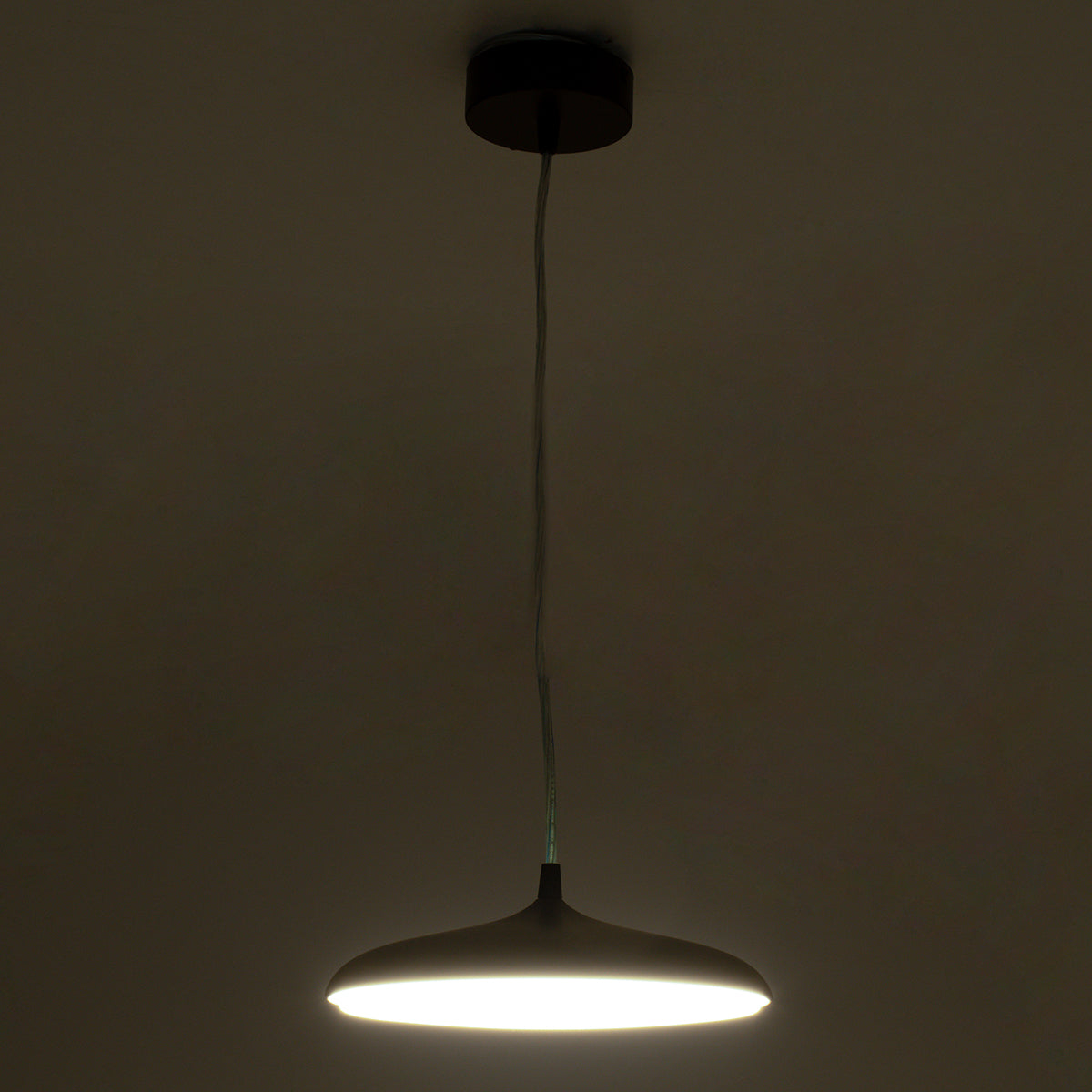 GloboStar® BARON 61252 Κρεμαστή Πλαφονιέρα Οροφής LED CCT 12W 1440lm 120° AC 220-240V - Εναλλαγή Φωτισμού μέσω Διακόπτη On/Off All In One Ψυχρό 6000k+Φυσικό 4500k+Θερμό 2700k Φ25 x Υ8cm - Λευκό - 3 Years Warranty - ledmania.gr