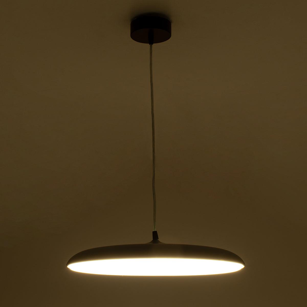 GloboStar® BARON 61254 Κρεμαστή Πλαφονιέρα Οροφής LED CCT 24W 2880lm 120° AC 220-240V - Εναλλαγή Φωτισμού μέσω Διακόπτη On/Off All In One Ψυχρό 6000k+Φυσικό 4500k+Θερμό 2700k Φ40 x Υ10cm - Μαύρο - 3 Years Warranty - ledmania.gr