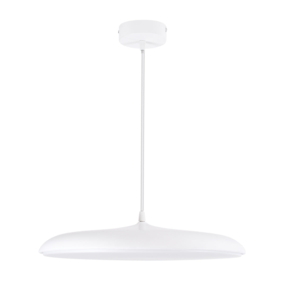 GloboStar® BARON 61255 Κρεμαστή Πλαφονιέρα Οροφής LED CCT 24W 2880lm 120° AC 220-240V - Εναλλαγή Φωτισμού μέσω Διακόπτη On/Off All In One Ψυχρό 6000k+Φυσικό 4500k+Θερμό 2700k Φ40 x Υ10cm - Λευκό - 3 Years Warranty - ledmania.gr