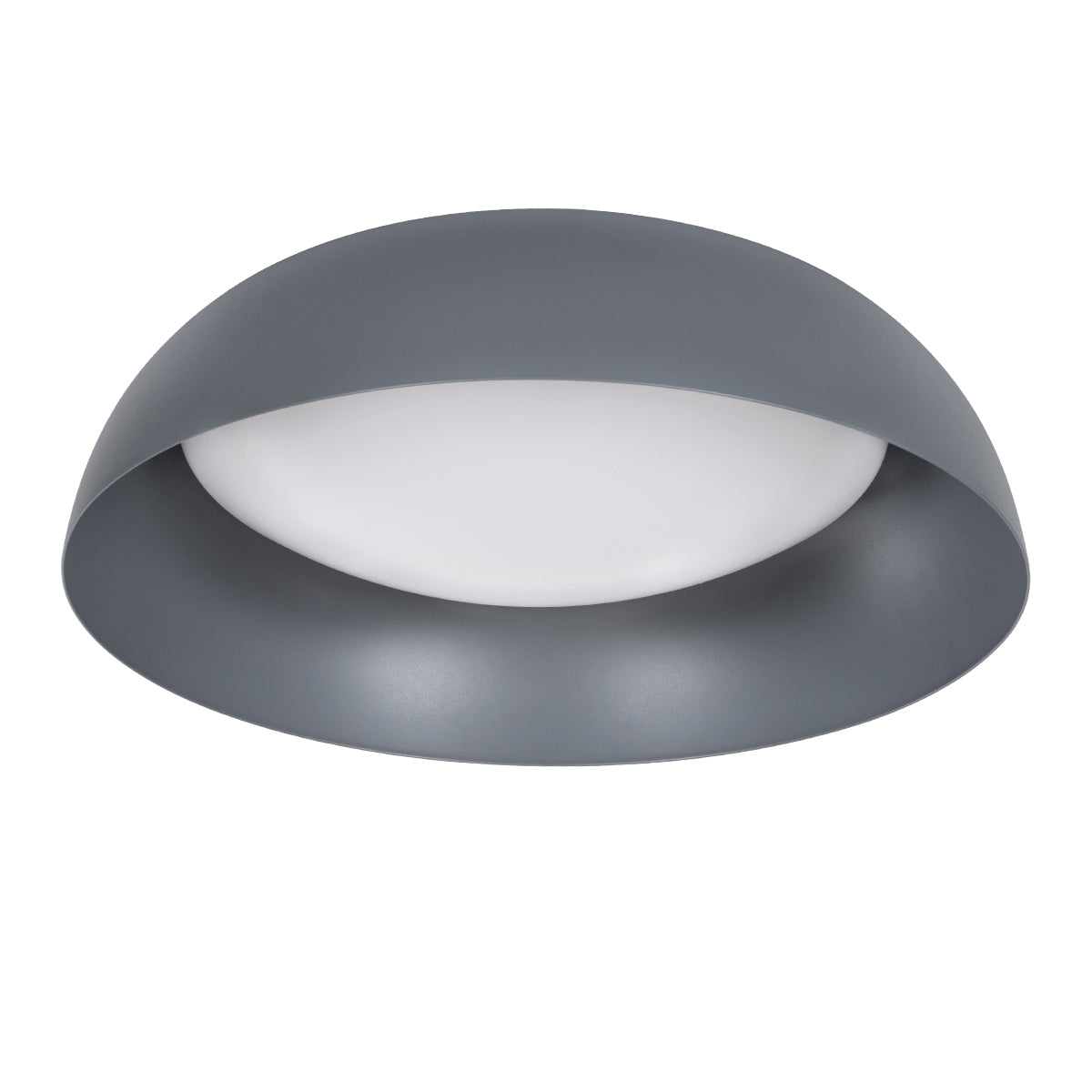 GloboStar® ANATOLIA 61262 Πλαφονιέρα Οροφής LED CCT 60W 6900lm 120° AC 220-240V - Εναλλαγή Φωτισμού μέσω Τηλεχειριστηρίου All In One Ψυχρό 6000k+Φυσικό 4500k+Θερμό 2700k Dimmable Φ43cm - Γκρι Ανθρακί - ledmania.gr