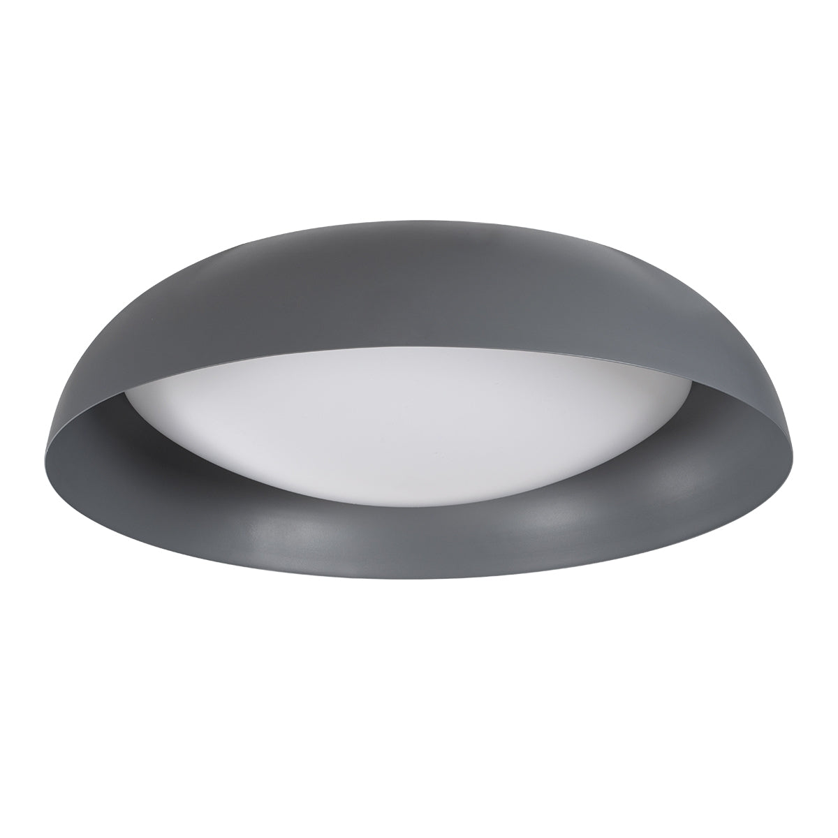 GloboStar® ANATOLIA 61265 Πλαφονιέρα Οροφής LED CCT 75W 8625lm 120° AC 220-240V - Εναλλαγή Φωτισμού μέσω Τηλεχειριστηρίου All In One Ψυχρό 6000k+Φυσικό 4500k+Θερμό 2700k Dimmable Φ60cm - Γκρι Ανθρακί - ledmania.gr