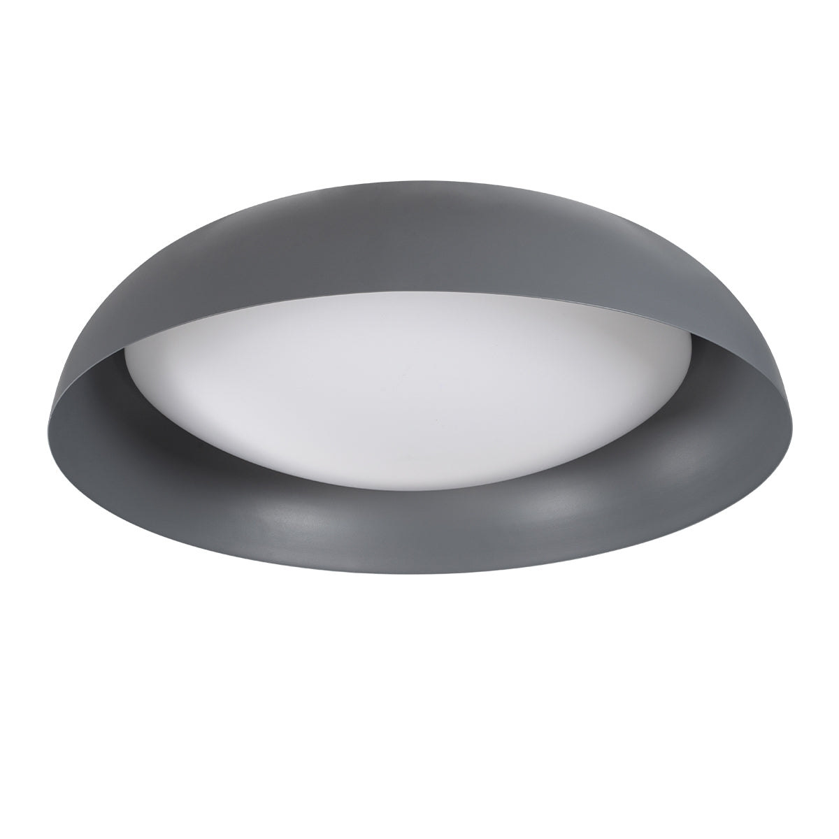GloboStar® ANATOLIA 61265 Πλαφονιέρα Οροφής LED CCT 75W 8625lm 120° AC 220-240V - Εναλλαγή Φωτισμού μέσω Τηλεχειριστηρίου All In One Ψυχρό 6000k+Φυσικό 4500k+Θερμό 2700k Dimmable Φ60cm - Γκρι Ανθρακί - ledmania.gr
