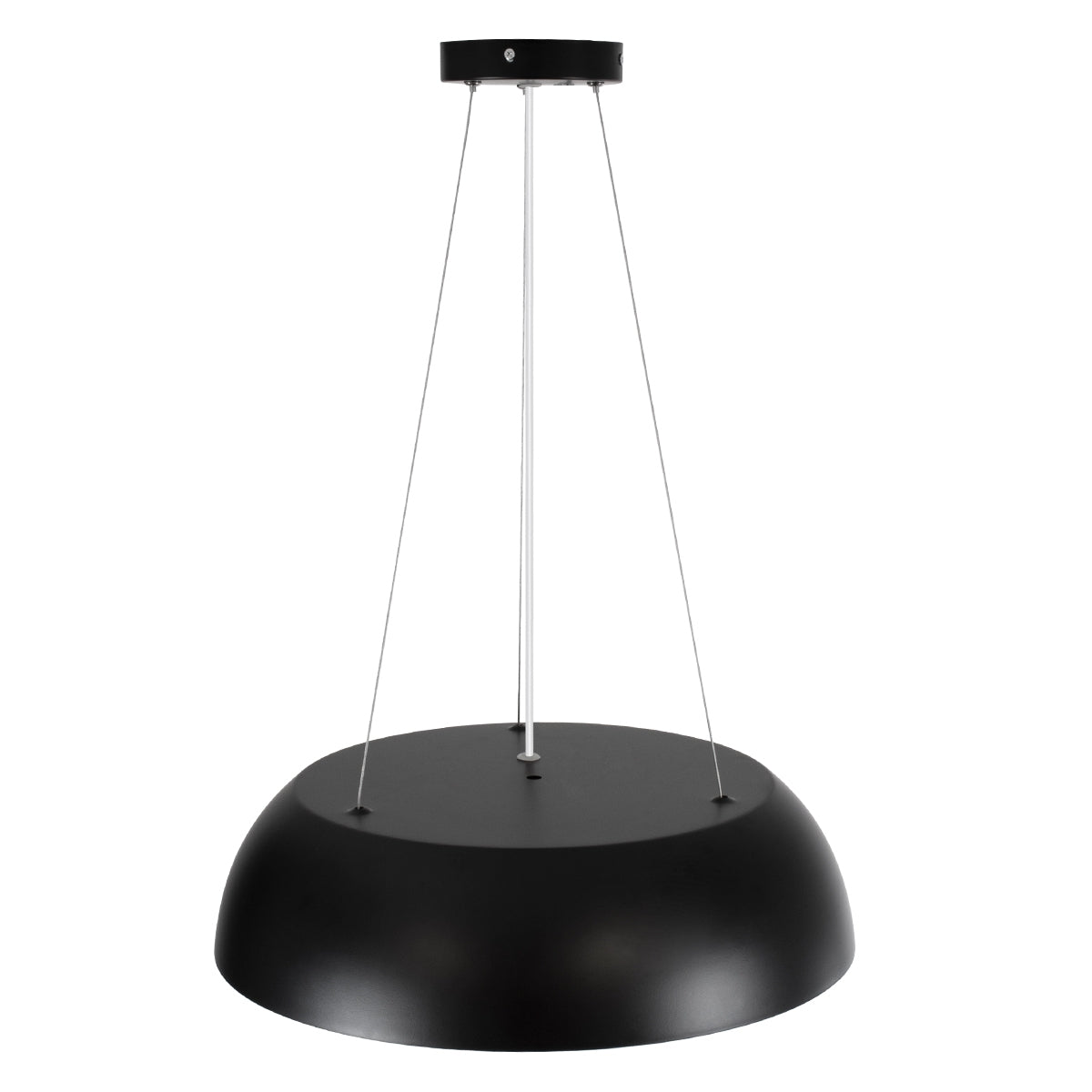 GloboStar® ANATOLIA 61267 Κρεμαστή Πλαφονιέρα Οροφής LED CCT 60W 6900lm 120° AC 220-240V - Εναλλαγή Φωτισμού μέσω Τηλεχειριστηρίου All In One Ψυχρό 6000k+Φυσικό 4500k+Θερμό 2700k Dimmable Φ43cm - Μαύρο - ledmania.gr