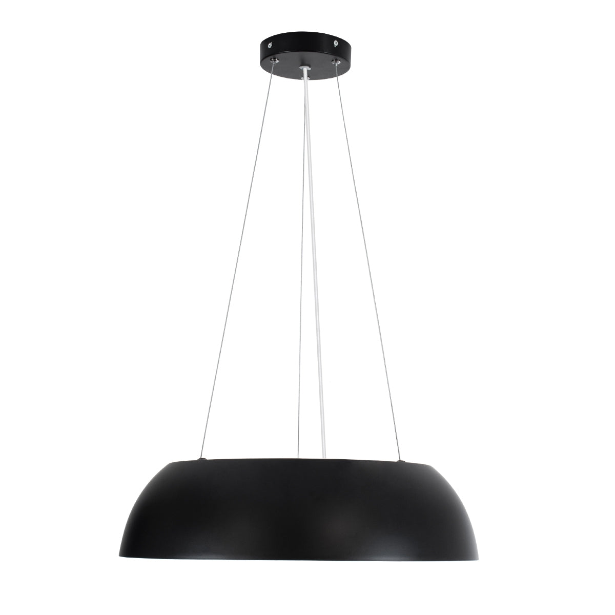 GloboStar® ANATOLIA 61267 Κρεμαστή Πλαφονιέρα Οροφής LED CCT 60W 6900lm 120° AC 220-240V - Εναλλαγή Φωτισμού μέσω Τηλεχειριστηρίου All In One Ψυχρό 6000k+Φυσικό 4500k+Θερμό 2700k Dimmable Φ43cm - Μαύρο - ledmania.gr