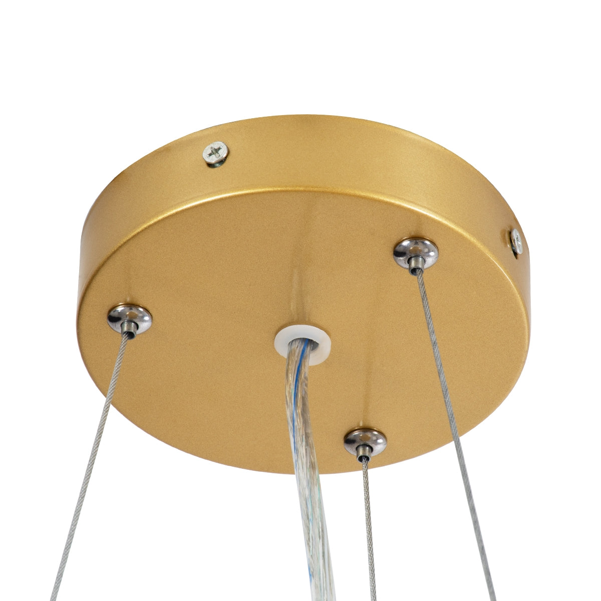 GloboStar® ANATOLIA 61268 Κρεμαστή Πλαφονιέρα Οροφής LED CCT 60W 6900lm 120° AC 220-240V - Εναλλαγή Φωτισμού μέσω Τηλεχειριστηρίου All In One Ψυχρό 6000k+Φυσικό 4500k+Θερμό 2700k Dimmable Φ43cm - Χρυσό - ledmania.gr