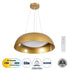 GloboStar® ANATOLIA 61268 Κρεμαστή Πλαφονιέρα Οροφής LED CCT 60W 6900lm 120° AC 220-240V - Εναλλαγή Φωτισμού μέσω Τηλεχειριστηρίου All In One Ψυχρό 6000k+Φυσικό 4500k+Θερμό 2700k Dimmable Φ43cm - Χρυσό - ledmania.gr