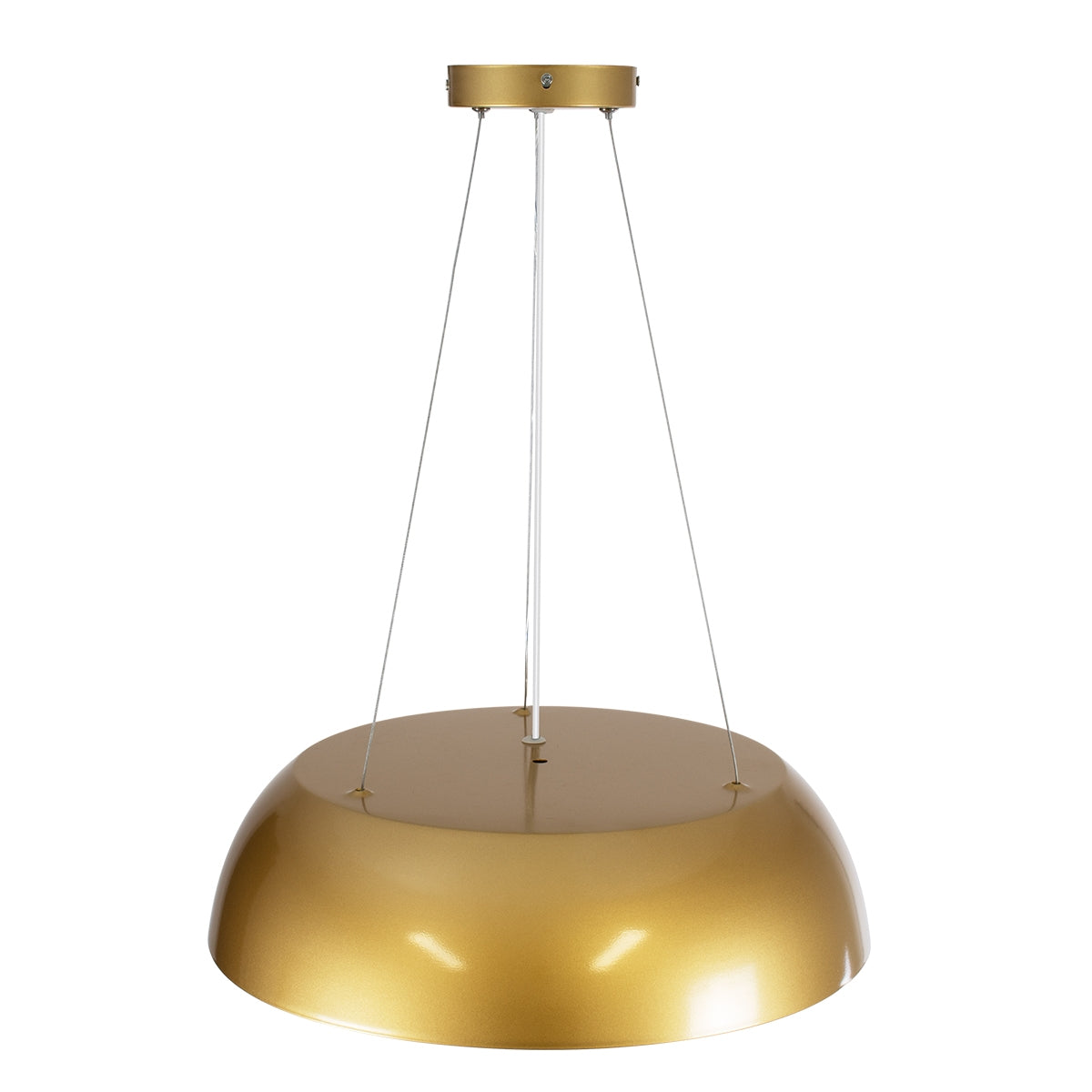 GloboStar® ANATOLIA 61268 Κρεμαστή Πλαφονιέρα Οροφής LED CCT 60W 6900lm 120° AC 220-240V - Εναλλαγή Φωτισμού μέσω Τηλεχειριστηρίου All In One Ψυχρό 6000k+Φυσικό 4500k+Θερμό 2700k Dimmable Φ43cm - Χρυσό - ledmania.gr