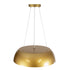 GloboStar® ANATOLIA 61268 Κρεμαστή Πλαφονιέρα Οροφής LED CCT 60W 6900lm 120° AC 220-240V - Εναλλαγή Φωτισμού μέσω Τηλεχειριστηρίου All In One Ψυχρό 6000k+Φυσικό 4500k+Θερμό 2700k Dimmable Φ43cm - Χρυσό - ledmania.gr