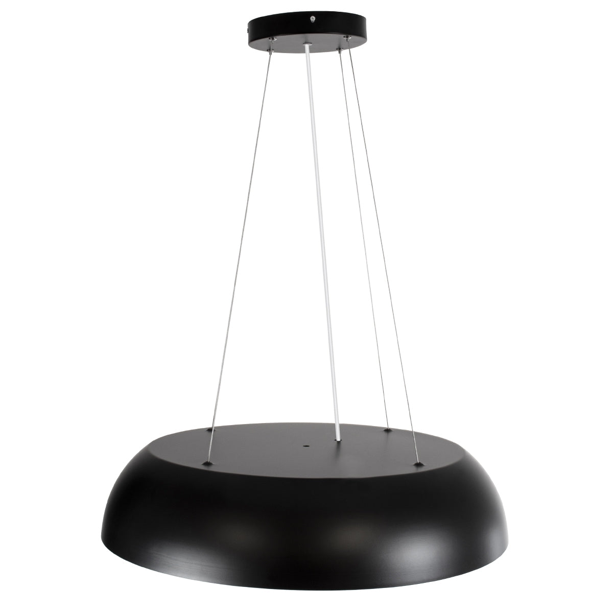 GloboStar® ANATOLIA 61269 Κρεμαστή Πλαφονιέρα Οροφής LED CCT 75W 8625lm 120° AC 220-240V - Εναλλαγή Φωτισμού μέσω Τηλεχειριστηρίου All In One Ψυχρό 6000k+Φυσικό 4500k+Θερμό 2700k Dimmable Φ60cm - Μαύρο - ledmania.gr