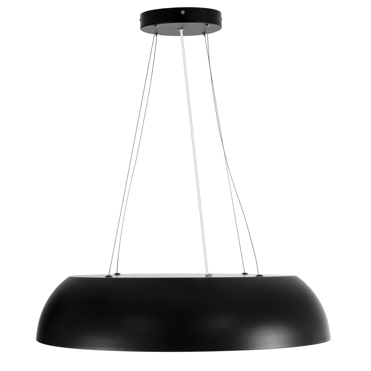 GloboStar® ANATOLIA 61269 Κρεμαστή Πλαφονιέρα Οροφής LED CCT 75W 8625lm 120° AC 220-240V - Εναλλαγή Φωτισμού μέσω Τηλεχειριστηρίου All In One Ψυχρό 6000k+Φυσικό 4500k+Θερμό 2700k Dimmable Φ60cm - Μαύρο - ledmania.gr